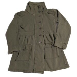 prAna Women's Utility Jacket Olive Green Button Front Kara Style XL - Minor Flaw